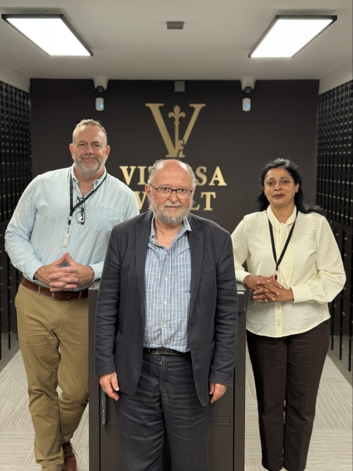 Professor Michael Levi touring the Vitessa Vault facility